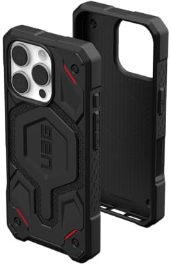URBAN ARMOR GEAR Monarch Pro Case kompatibel mit Apple iPhone 16 Pro Hülle (Wireless Charging/Magnetische Aufladung kompatibel, 5-Schichten Schutz) Kevlar schwarz