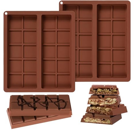 2 stampi per cioccolato in silicone profondo, antiaderente, in silicone, per cioccolato, fondente Dubai, per dolci fai da te e cioccolato