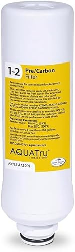 AquaTru Classic Pre/Carbon Filter (Stages 1–2) – Compatible with AquaTru Classic, Classic Smart & Under Sink Purifier Models