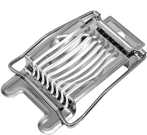 Cortador de huevos, cortador de huevos hervidos, herramienta de corte de tomate, picador de champiñones y carne, cortador de cocina de acero inoxidable para huevos conservados, huevos duros y más