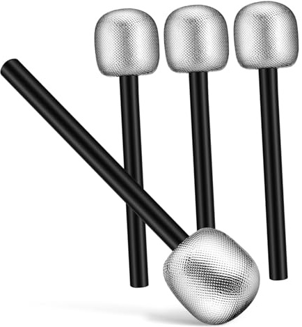 DECORNIJIA 4 Pièces Microphone Simulation Accessoires de Scène et Réalistes pour Jeu Dimitation Fête et Performance