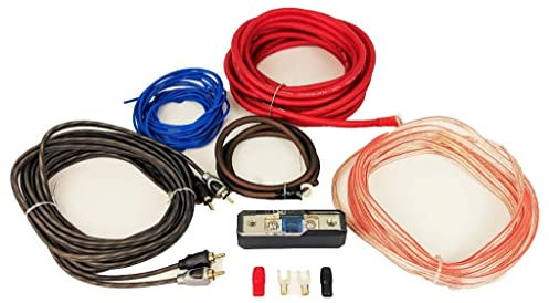 Kit de câblage Complet pour amplificateur Audio de Voiture 2000 W Calibre 8 !
