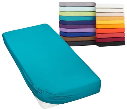 Moon-Classic Spannbettlaken Boxspringbett Wasserbett Spannbetttuch Matratzen 160g/²m 180x200-200x220 Petrol