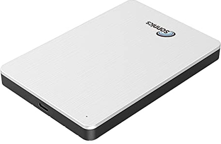 Sonnics 1TB USB 3.1 Type C Externos Portátil Duros Discos por Ventanas PC, Mac, Smart TV, Xbox One/Serie X & PS4 /PS5, Plata