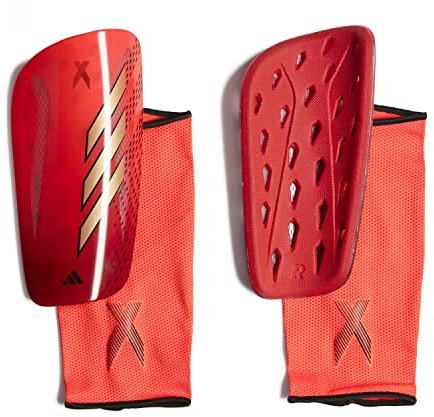 Adidas Unisex Shin Guard X Speedportal League Shin Guards, Solar Red/Gold Met./Better Scarlet, HZ7275, L