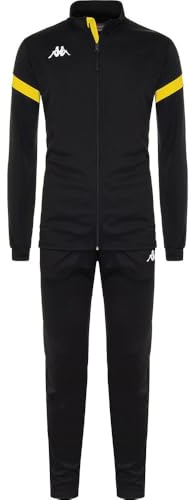 Kappa Dalcito Tuta da ginnastica, Nero / Giallo, XXL Unisex - Adulto