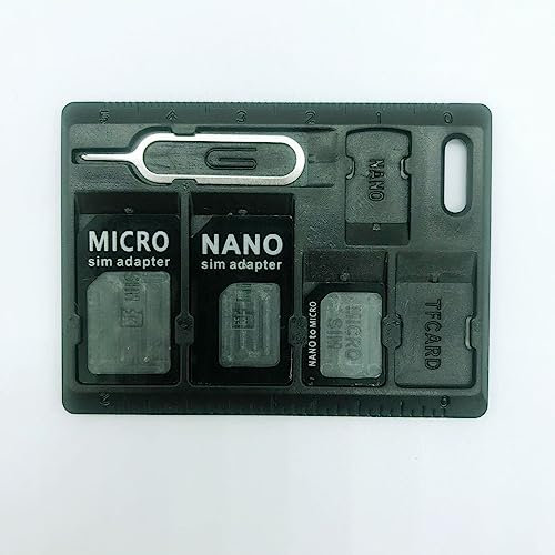 Dzxin SIM Card Holders, Card Storage Tool Set for Standard Micro Nano Micro-SD Memory Cards with 3 Card Converter Kit and 1 Steel Eject Pin