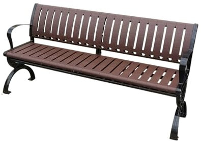 LXP Parkbank mit Rückenlehne, Beinen aus Eisen/Aluminium, langlebig und tragfähig, sehr gut for den Außenbereich geeignet, verblasst Nicht, 120 cm (Color : A)