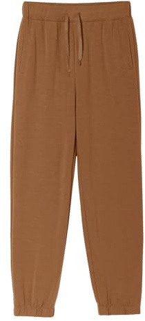 Haloumoning Boys Jogging Pants Elastic Waist Trousers, Brown, 11-12 Years