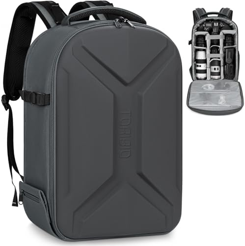FREEAMG Sac à Dos Rigide pour Appareil Photo, 45x30x17CM Sac de Photographie pour Appareils Photo Reflex Numériques/Photographie sans Miroir, Compatible avec les Appareils Photo Sony/Canon/Nikon