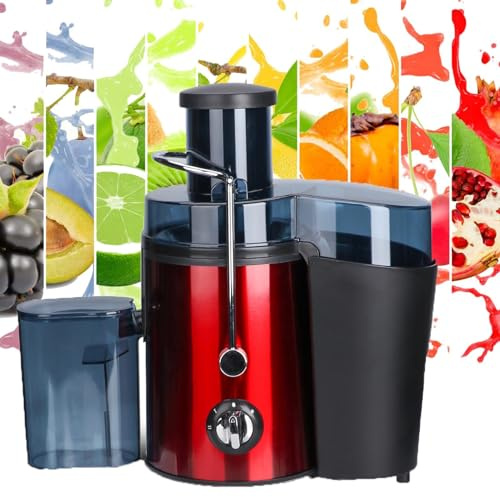 XSDAJSD Centrifuga da 500 ml, spremiagrumi con separazione del Succo di Scorie, Estrazione Rapida del Succo, 2 velocità, Acciaio Inossidabile + Materiale ABS, Facile da Pulire e Utilizzare, 1000 W, A