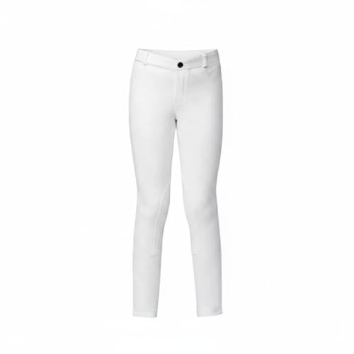 LeeQinersw Pantalon d'Équitation Enfant Culotte Cavalière Enfant Bas Matière Respirante pour Confort Quotidien Coupe Gainante Souple Aidant la Concentration, White, 120