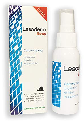 Lesoderm spray cicatrizzante piaghe da decubito 50 ml - Cerotto spray per ulcere, piaghe da pannolone, ustioni di primo e secondo grado e ferite superficiali della pelle