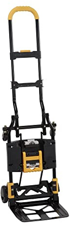 COSCO 12225YGB1E 2-in-1 Faltbare Sackkarre, 136 kg Kapazität, mehrere Positionen mit ausziehbarem Griff, Schwarz/Gelb