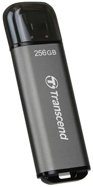 Transcend JetFlash 920 USB-Stick 256GB – Extrem schnell bis zu 420MB/s Lesen, High-Performance SSD-Klasse, robustes Aluminium-Gehäuse, Space-Grau – TS256GJF920