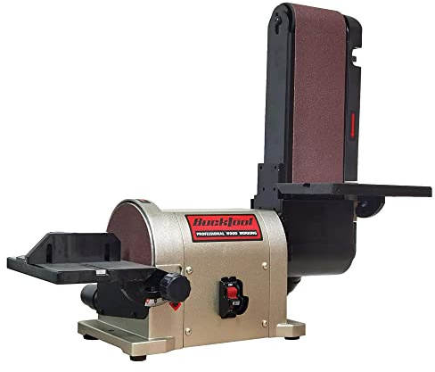 BUCKTOOL 5.0A Belt Disc Sander 4 in x 36 in Belt and 6 in Disc Sander with 3/4HP Direct-drive Motor and Portable Al Base, BD4603 Upgraded Model
