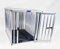 Callieway® ALU DOGBOX/Hundebox/ALU Hundkäfig für Büro und Daheim (nur vertikale Stäbe) (XXLarge: 109cm (L), 74cm (B;Türseite), 77cm (H))