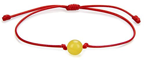 Amber Culture Bernstein Rotes Schnur Armband - Bernsteinarmband Schmuck Handgefertigtes Freundschafts und Glücksarmband Handgefertigte Aus Natürlichem Baltischem Harz in einer Geschenkbox