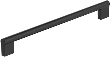 Amerock Versa 10-1/16 inch (256mm) Center-to-Center Matte Black Cabinet Pull, BP55532FB
