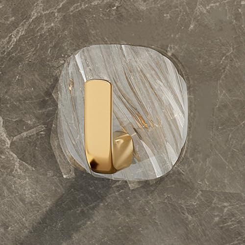 Handtuchhalter 1/4 Stück Selbstklebende Wandhaken, Acryl Badezimmer Haken zum Aufhängen, Wasserdichter Klebehaken, Handtuchhalter, Wohnaccessoires, Gold