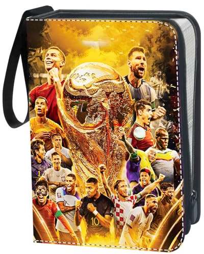 Samlaralbum för fotbollskort, fotbollsalbum med 50 sidor, för 900 kort, samlarkortspärm, Hercules Cup, designad med superstjärnor från fotbollen, lämpligt att samla med för barn från 3 år