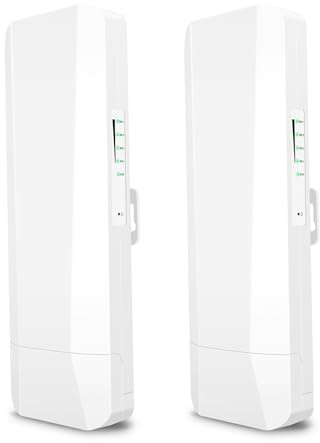 BAFOVY Bridge Wireless Gigabit Ad Alte Prestazioni, Punto di Accesso Esterno a Lungo Raggio, con Adattatori di Rete Powerline, Opzioni di Alimentazione Flessibile (Alimentazione standard europea