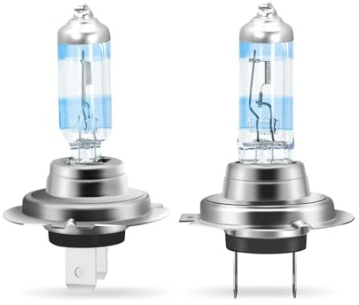 LUDUN H7 Halogen Scheinwerfer Lampe 12V 55W 6000K PX26d–H7 Auto Birne mit StVZO Zulassung– Scheinwerferlampen für Abblendlicht, Fernlicht, Nebellicht 2 Stück