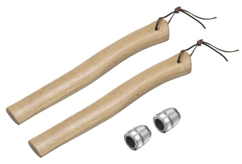 QUARKZMAN 2 Pezzi Manico Di Ascia In Legno Di Sostituzione 12.6 Universale Manico Ascia In Hickory Con Zeppa Rotonda Per Da Campeggio E Giardinaggio
