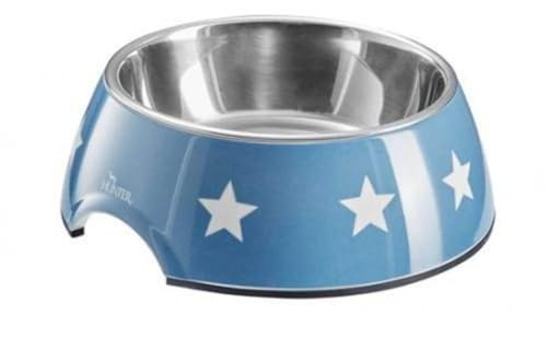 HUNTER Bol de Chasseur de mélamine, pour Chiens et Chats, avec Design Maritime, Bol d'acier Inoxydable Amovible.