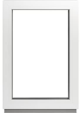 Finestra in plastica per finestre in vetro fisso, larghezza x altezza: 45 x 70 cm, con doppi vetri, per casette da giardino, garage, finestre in plastica di alta qualità, 450 x 700 mm