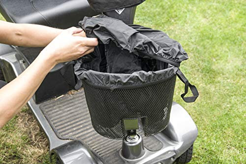 Basket Liner Cover Mobility Bike Waterproof Scooter Black Handles Front Fitted Bag by Speedwellstar