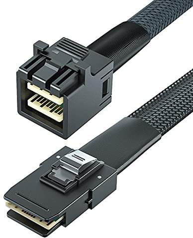 ipolex Internes Mini SAS HD SFF-8643 zu Mini SAS SFF-8087 Kabel, 0.5-Meter(1.6ft), faltbar, flexibel, 2-Pack