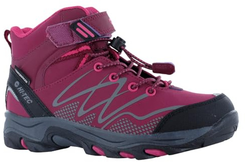 Hi-Tec Flickors mörkläggning Mid Wp JRG promenadsko, Mörk ros fuchsia, 34 EU