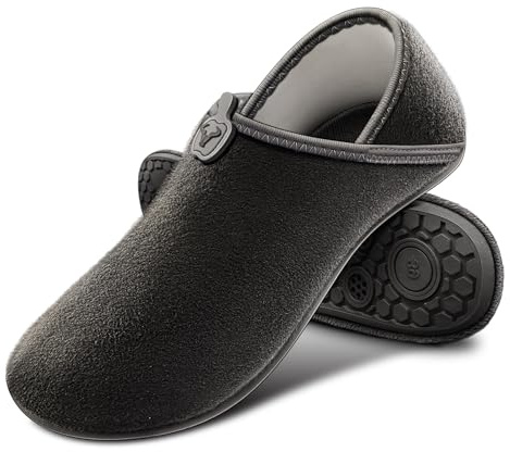 BULLIANT Women Slippers Socks, Slip on Barefoot Yoga Shoe Comfortable Stretch Fit(Black-8.5 Women/6.5 Men)