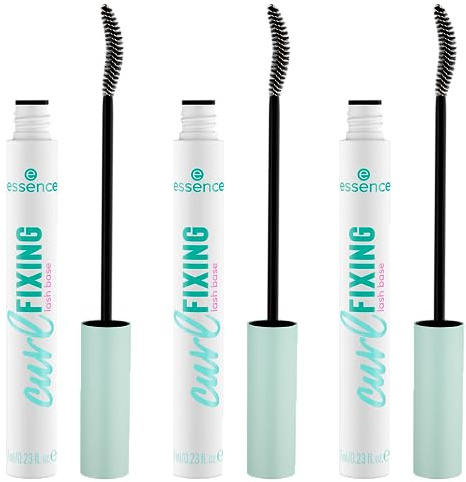 essence curl FIXING lash base, Wimperntusche, Blau, langanhaltend, schwunggebend, definierend, Einfach zu entfernen, vegan, ohne Mikroplastikpartikel, Nanopartikel frei, ohne Parfüm, 3er Pack (3x7ml)