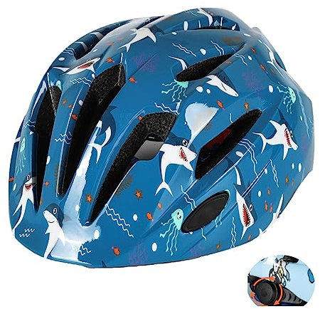 ACMEDE Kinderhelm Fahrradhelm Robuster Kinder Helm Verstellbarer Skateboardhelm für Kleinkinder 3 bis 9 Jahren Radhelm Skaterhelm 52-56CM Mädchen und Jungs