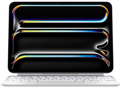 Apple iPad Magic Keyboard Case for iPad Pro 11-inch (M4), Great Typing Experience, Built-in Trackpad, Function Row, International English - White ​​​​​​​