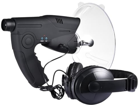 Microphone directionnel parabolique bionique, télescope d'écoute d'oiseaux | Réglable X8 fois longue distance auditive outils de camping, appareil d'enregistrement électronique pour adultes