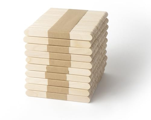 IceStick 800 Pezzi Bastoncini di Legno per Lavoretti Stecchi per Gelato 93 mm x 10 mm x 2 mm Stecchi di Faggio Fai da Te Spatole Lisce Bastoni di Legno Versatili