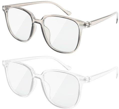 Vidacharmy Glasses Anti Luce Blu 2PCS Anti Luce Blu Occhiali Filtro Luce Blu Occhiali Unisex, Blue Light Glasses per PC con Blocco Della Luce Blu, per Gaming/Computer/TV/Cellulare