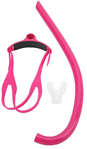 Culnflun Swim Snorkel Snorkel Frontale con boccaglio in Silicone Attrezzatura per Allenamento di Nuoto Resistente per Principianti e nuotatori Professionisti Fascia per la Testa (Rosso)
