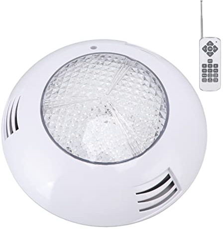 Generic Poolbelysning, Vattenljus Poolbelysning för Inground Pool med AC12V RGB Fjärrkontroll IP68 Vattentät Hög Transmittans Hållbar ABS PC Aquarium Pool Light LED Lights For (12W)