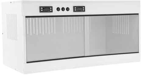JAYEUW Reptiles terrario pvc reptiles caja de cultivo con termostato inteligente dos zonas de temperatura independientes reptiles comedero pantalla LCD para gecko camaleón 80 x 40 x 40 cm (blanco)