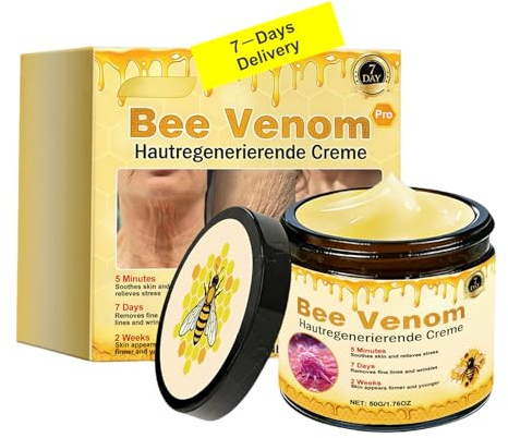 Crema al Veleno d'Api, Bee Venom Crema Crema per la rigenerazione della pelle, crema per la cura della pelle, ingredienti naturali, ripristino completo della pelle, anti-invecchiamento, idratante