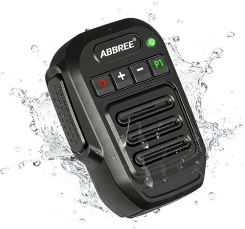 ABBREE Ham Radio wireless palmare impermeabile altoparlante microfono galleggiante 2 pin microfono per Baofeng 5RM UV-5R, BF-F8HP PRO, AR-152, K5PLUS, GM-15Pro, UV-5G Plus UV-32 GM21 accessori walkie
