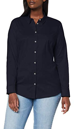 Tommy Hilfiger Chemisier Femme Heritage Slim Fit Élégance, Bleu (Midnight), 44