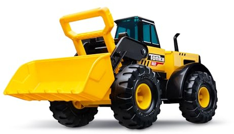 Steel Classics Chargeur frontal,Tonka, Jouets de construction, Jouets de véhicules pour le jeu créatif, Grand camion pour garçons et filles, enfants à partir de 3 ans, jaune/noir