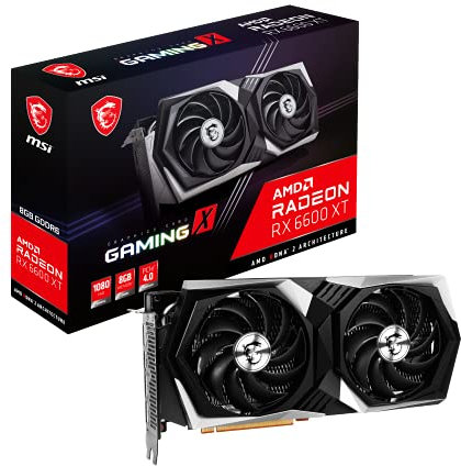 MSI Radeon RX 6600 XT GAMING X 8G Gaming Graphics Card - 8GB GDDR6, 2607MHz, PCI Express 4, 128-bit, 3x DP v 1.4, HDMI 2.1 (Supports 4K & 8K)