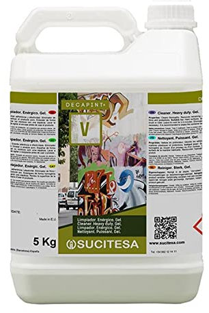DECAPINT V BPF Limpiador enérgico en gel quita adhesivos y siliconas. Disolvente en profundidad en garrafa de 5 litros