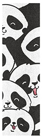 Panda Mignon Dessin Animé Bébé Grip de Skateboard Bande Grip Antidérapante,Auto-adhésif Griptape de Longboard,sans Bulles,Peut êTre Coupé(84 * 23cm 1pcs)